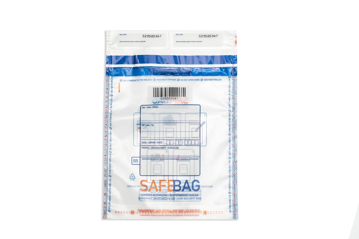 Koperta bezpieczna B5 200x260 SafeBag przezroczysta